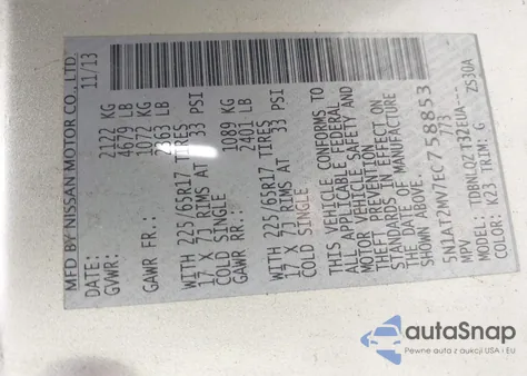 2014 Nissan Rogue Sv из США, поврежденный, VIN 5N1AT2MV7EC758853